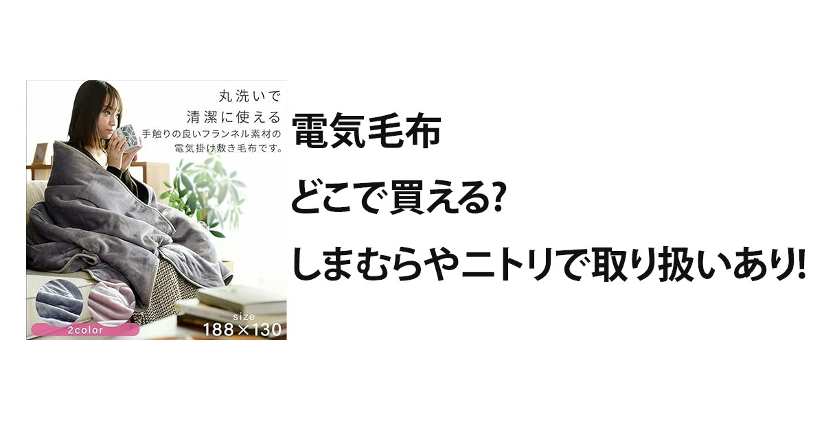 電気毛布どこで買える?しまむらやニトリで取り扱いあり!