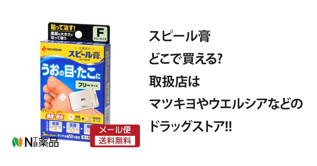 スピール膏どこで買える?取扱店はマツキヨやウエルシアなどのドラッグストア!!