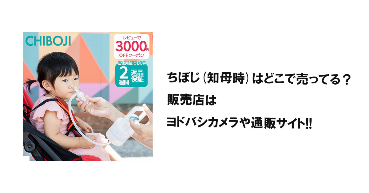 ちぼじ(知母時)はどこで売ってる？販売店はヨドバシカメラや通販サイト!!